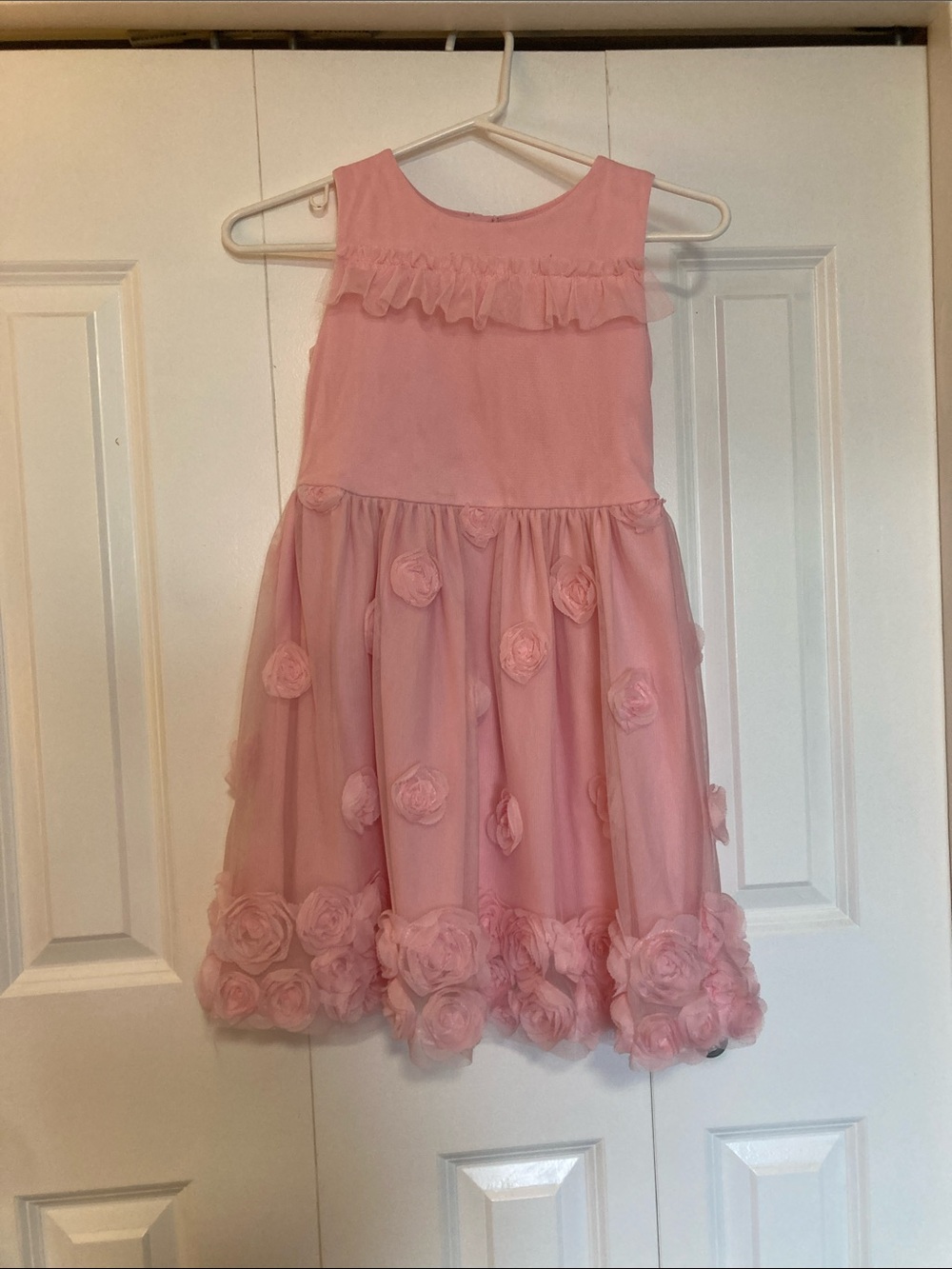 Place Little Girls Pink Rosette Tulle Dress